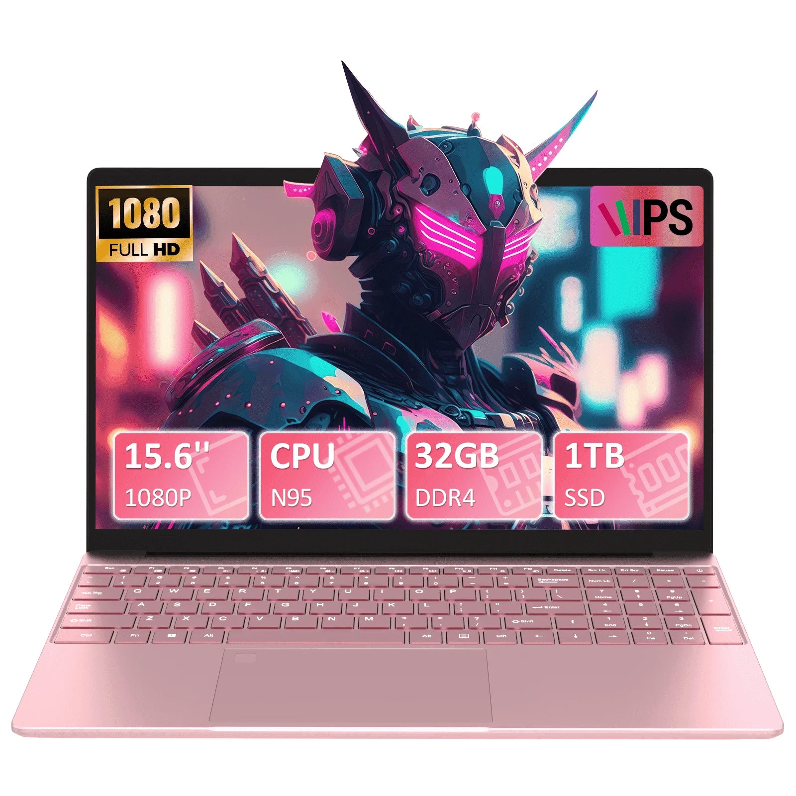 Exsurf 15.6" Home Computer, 32GB RAM 1TB SSD, Intel N95 2.0-3.4 Ghz, Windows 11 Pro Laptop, Backlit Keyboard, Fingerprint Unlock