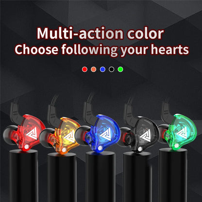 Original QKZ AK6 Copper Driver Hifi Wired Earphone 3.5MM Race Sport Headphone Bass Stereo Headset Music Earbuds in Ear with Mic