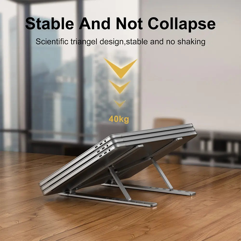 Portable Laptop Stand - Foldable Aluminum, MacBook/PC Compatible