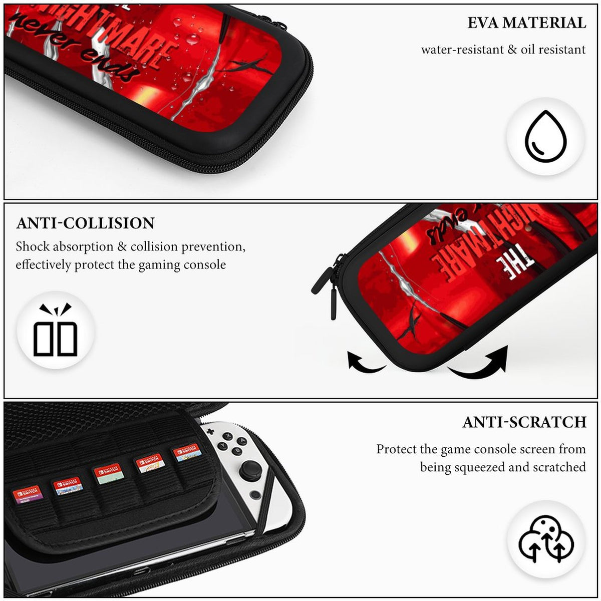 Travel Case – Slasher Season – Compatible with Nintendo Switch