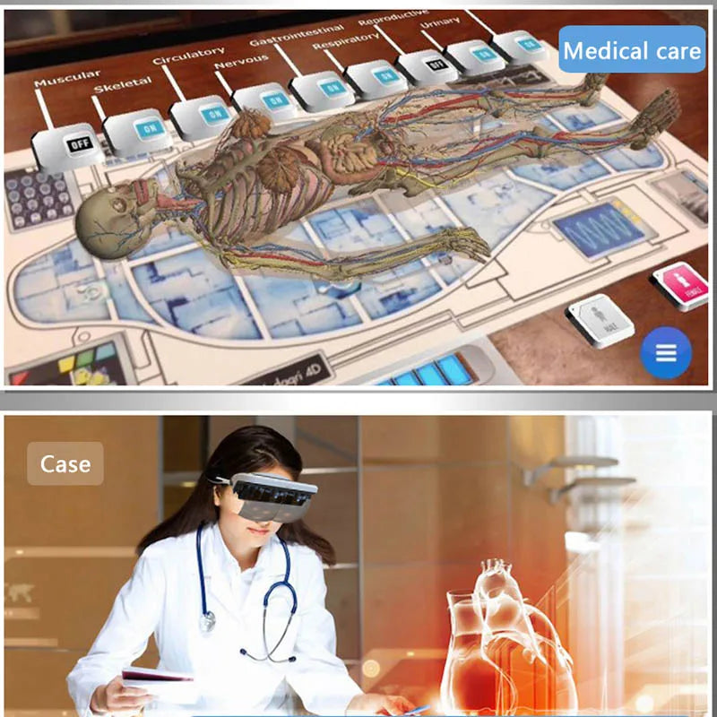 AR Box Holographic Effects Augmented Reality Glasses Smart Helmet 3D Virtual Reality with Control Handle Virtual Reality Glasse
