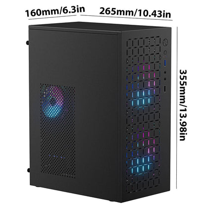 Micro ATX Case PC Case: MATX Case Mini PC ITX Desktop Computer Case Support M...
