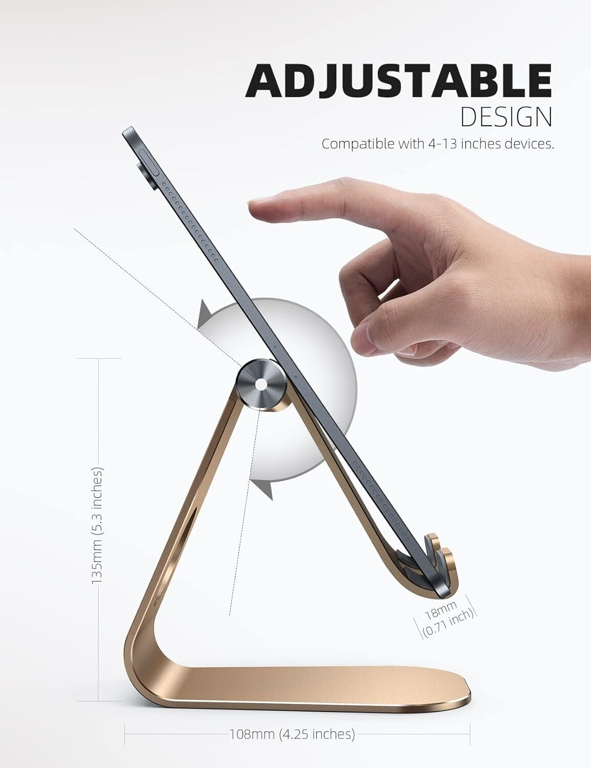Lamicall Tablet Stand Adjustable, Tablet Stand : Desktop Stand Holder Dock