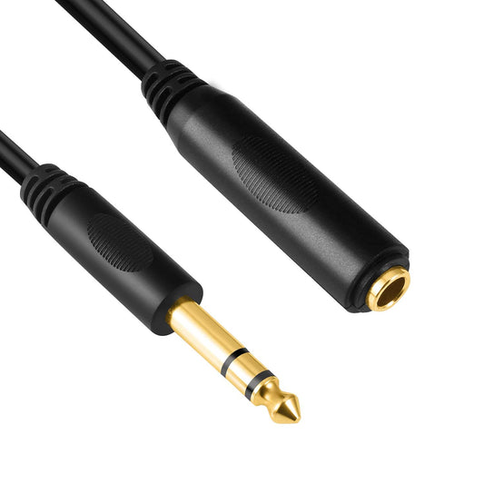 1/4 Extension Cord, 1/4" Male to Female Cable, 6.35Mm Quarter Inch Gold Plated Audio Cable Stereo Cord, 15 Feet 4.5Meters