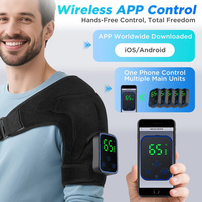Detachable Wireless APP Control Shoulder Pad Electric Heating Vibration Shoulder Massager Knee Brace Shoulder Massage Belt