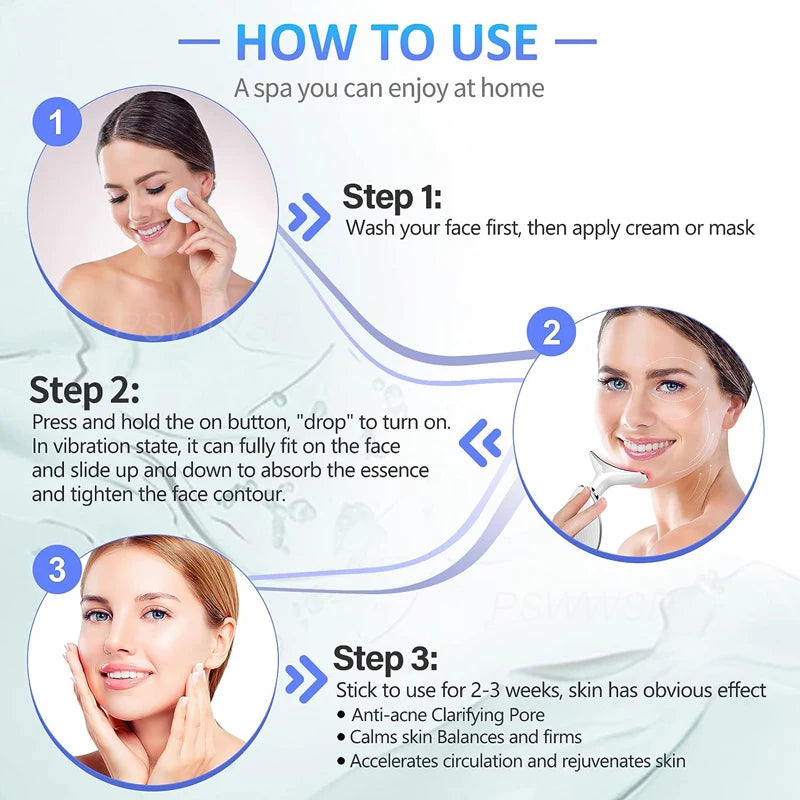 Skin Tightening Facial Massager: Neck & Face Lifting