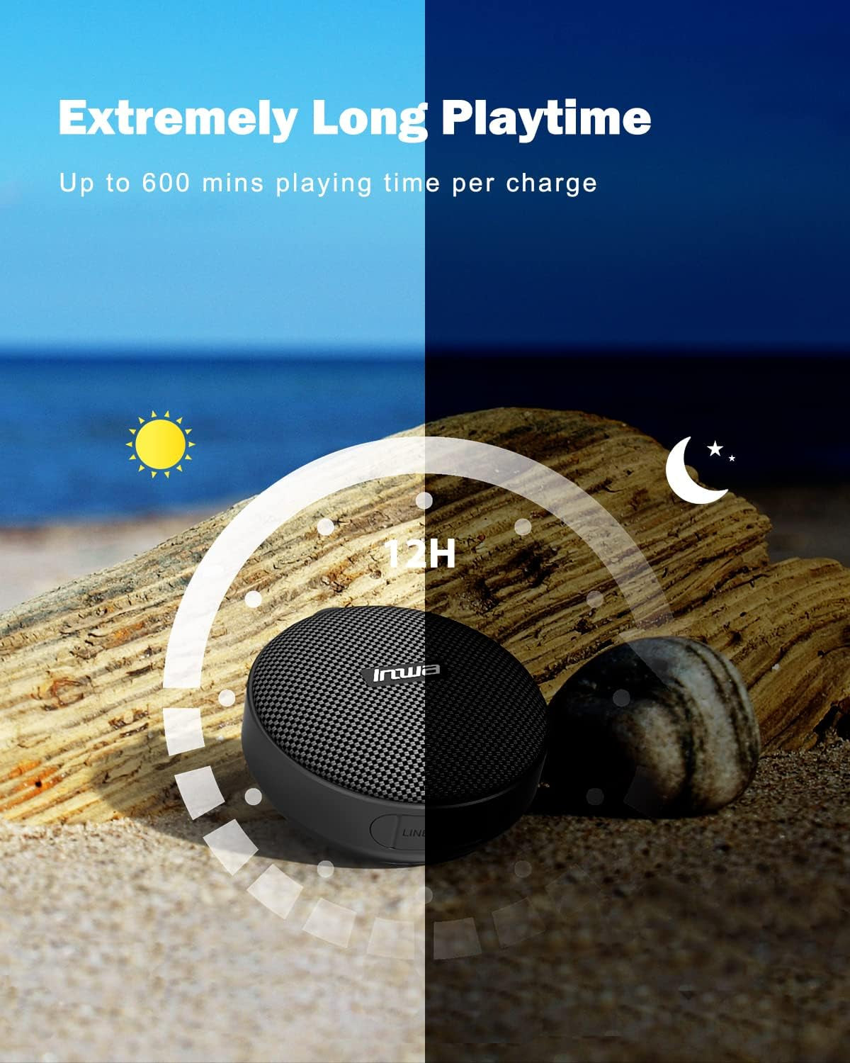 Bluetooth Bicycle Speakers with TF Card Mode, Waterproof Wireless Portable Traveling Bike Speaker, Built in Mic for Bicycle Riding, Showering, Hiking, Pool, Beach, Golfing(Black)