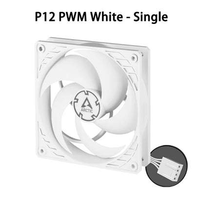 P12 PWM Fan, 120Mm Case Fan with PWM, Pressure-Optimised, Quiet Motor, Computer, Fan Speed: 200–1800 RPM