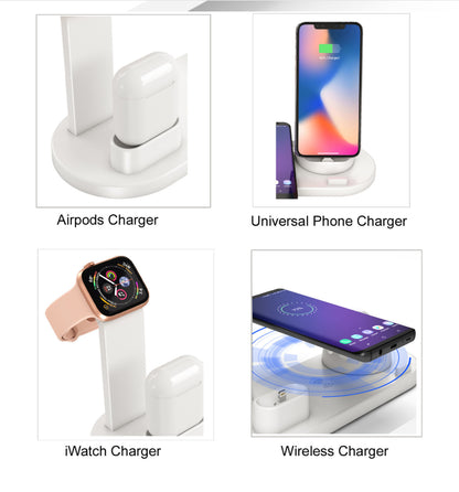 3-in-1 Wireless Charger: Phone, Watch, & Earbuds Charging