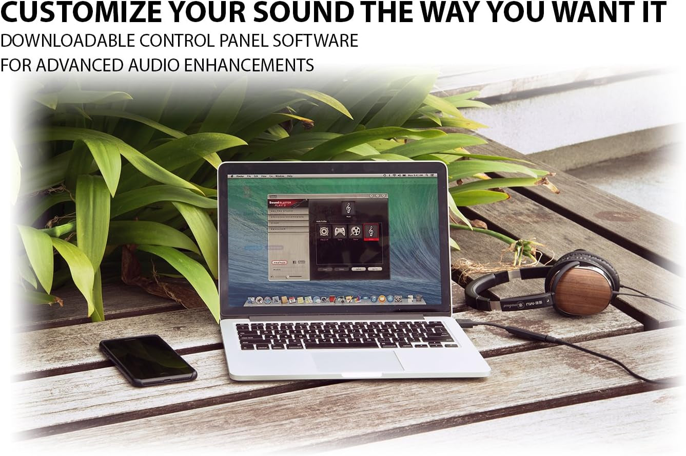Labs Sound Blaster Play! 3 External USB Sound Adapter for Windows and Mac. Plug and Play (No Drivers Required). Upgrade to 24-Bit 96Khz Playback