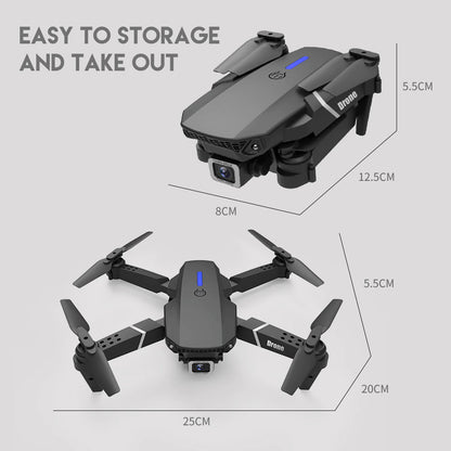 RC Drone with 4K HD Camera Extra Batteries Wifi FPV Foldable Quadcopter New 2024
