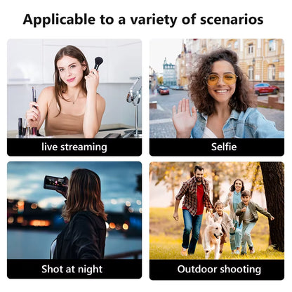 2024 NEW Portable Wireless Bluetooth Phone Telescopic Selfie Stick Tripod with Fill Light for Huawei Iphone 13 Android Xiaomi