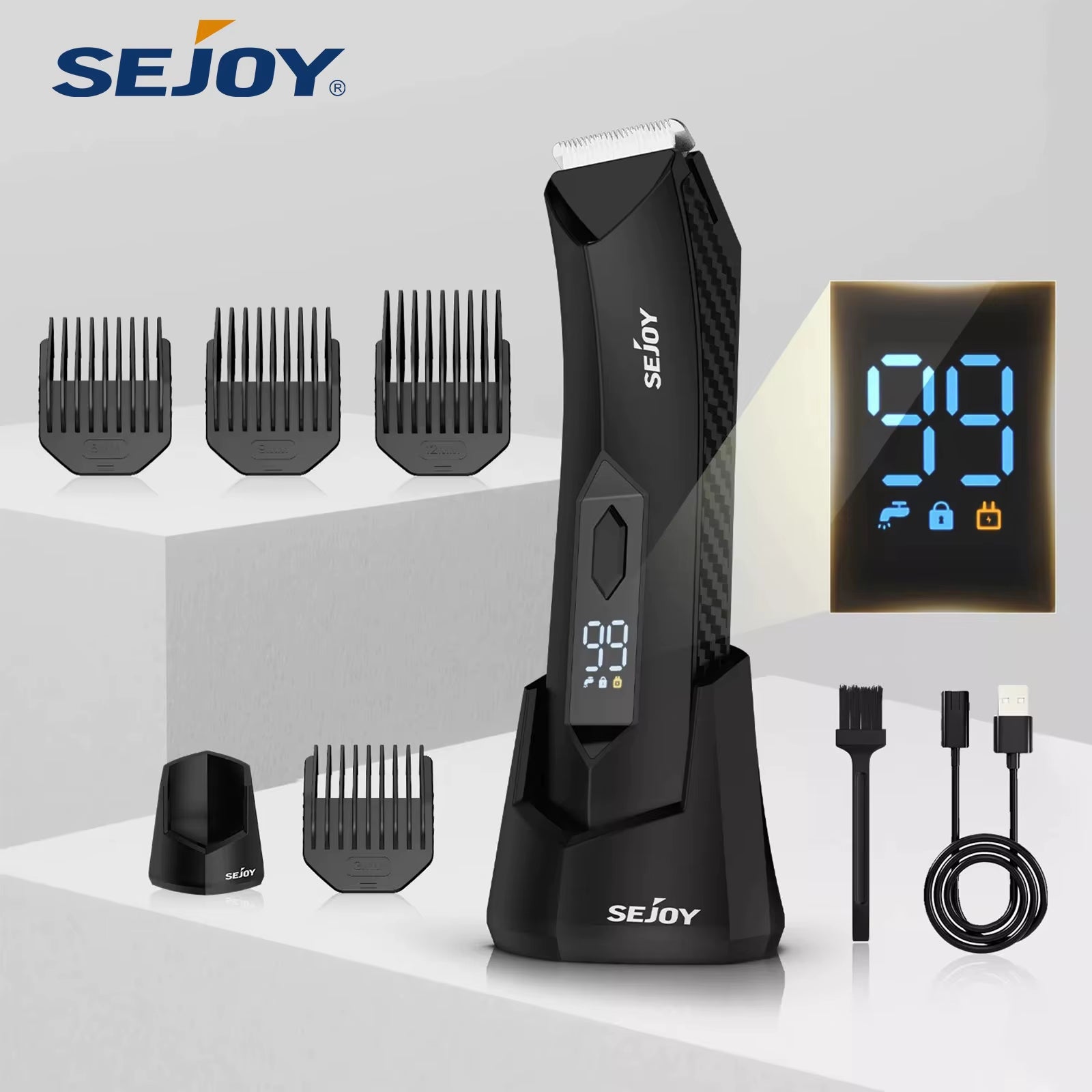 Professional Hair Clippers for Men Electric Men Pubic Hair Trimmer Groin Body Hair Ball Shaver Clipper