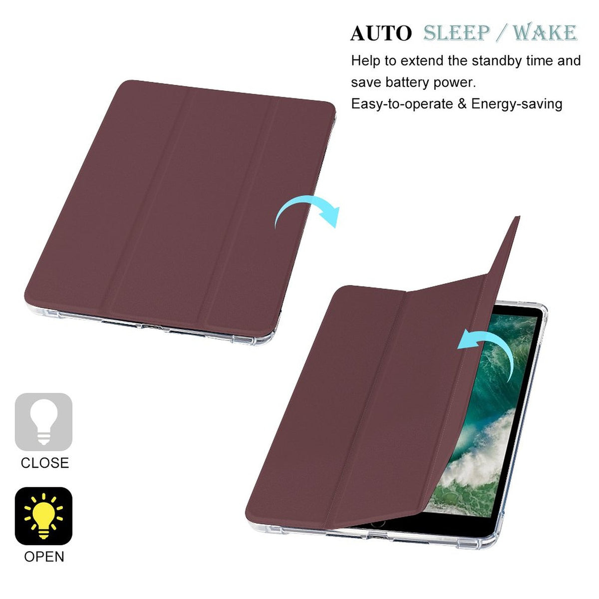 Tablet Case with Pencil Holder – Mulled Wine