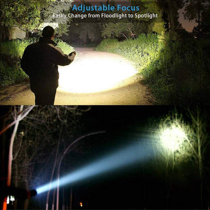Flashlight USB Rechargeable, Magnetic LED Flashlight, Super Bright LED Tactical Flashlight with Cob Sidelight, Waterproof, Zoomable Best Small LED Flashlight for Camping, Emergency Flashlights