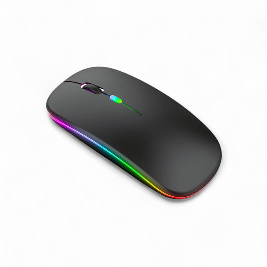 Bluetoooth 5.0 Wireless Mouse with USB Rechargeable RGB Light for Laptop Computer PC Macbook Gaming Mouse 2.4Ghz 1600DPI
