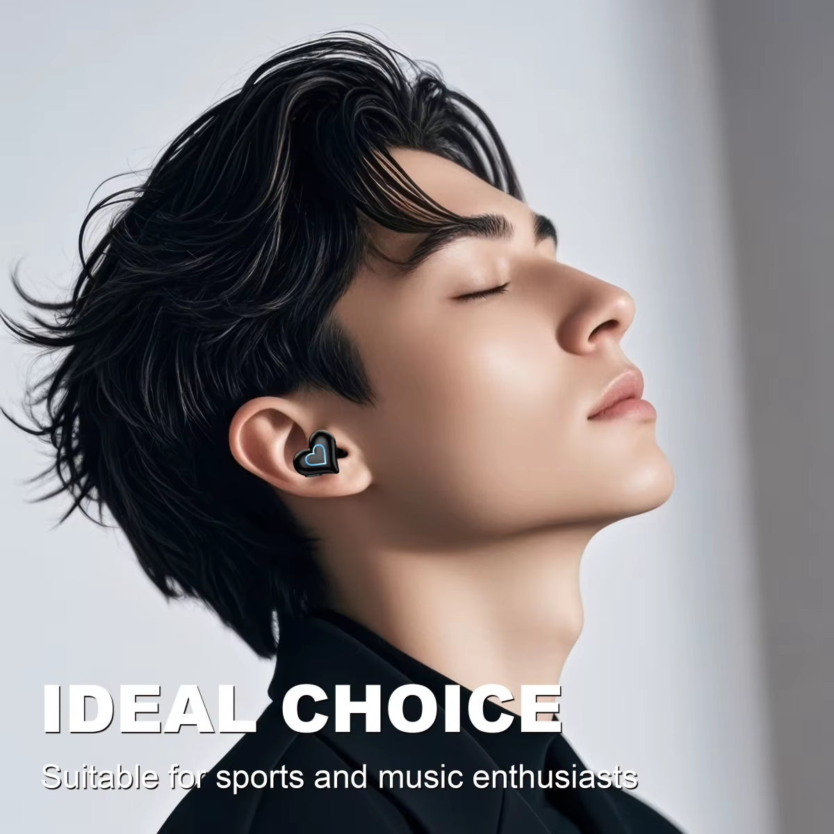 New Heart Shaped Wireless Bluetooth Headphones Wireless Earbuds Cute Music Headphones Pretty Girls like Bluetooth Headphones