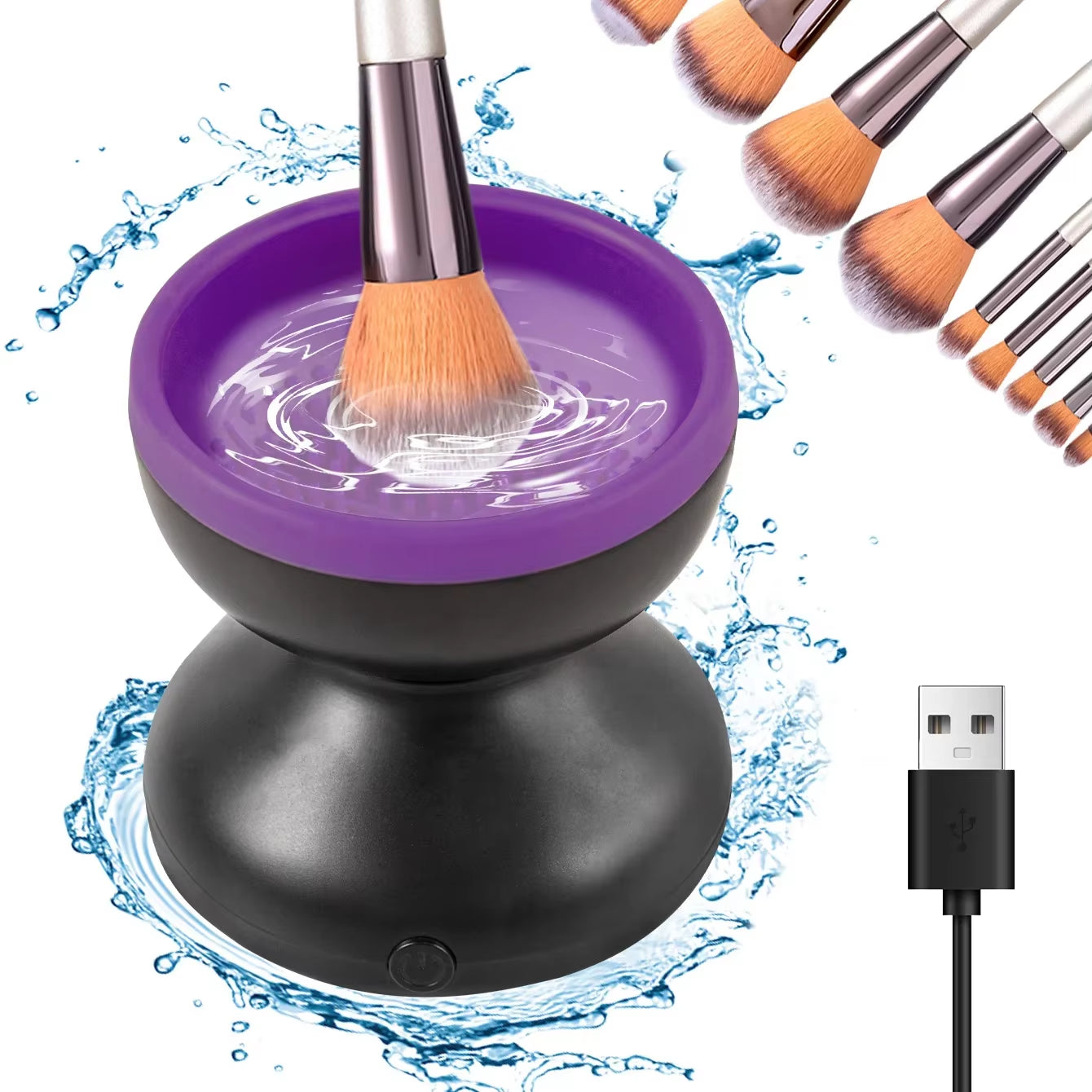 USB Makeup Brush Cleaner: Automatic Electric Wash & Dry, Silicone Tool