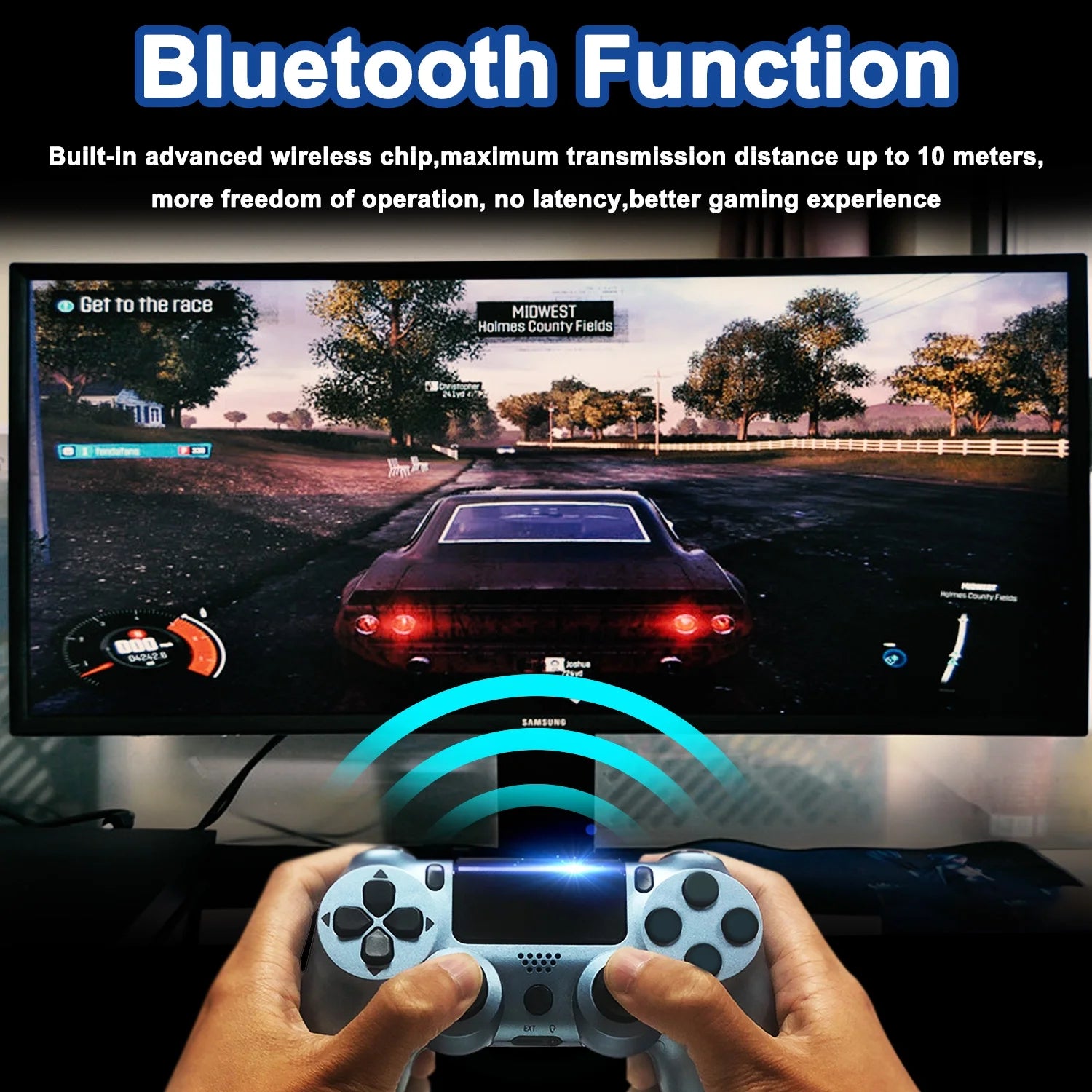 2 Packs Wireless Controller for P4,Wireless Bluetooth P4 Controller Remote,Rechargeable Gamepad Compatible with P4/Slim/Pro,With Double Shock/Audio/Six-Axis