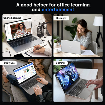 Laptop 15.6 FHD 16GB 512GB Intel Quad-Core 12Th Alder Lake N97 with Windows 11 Pro