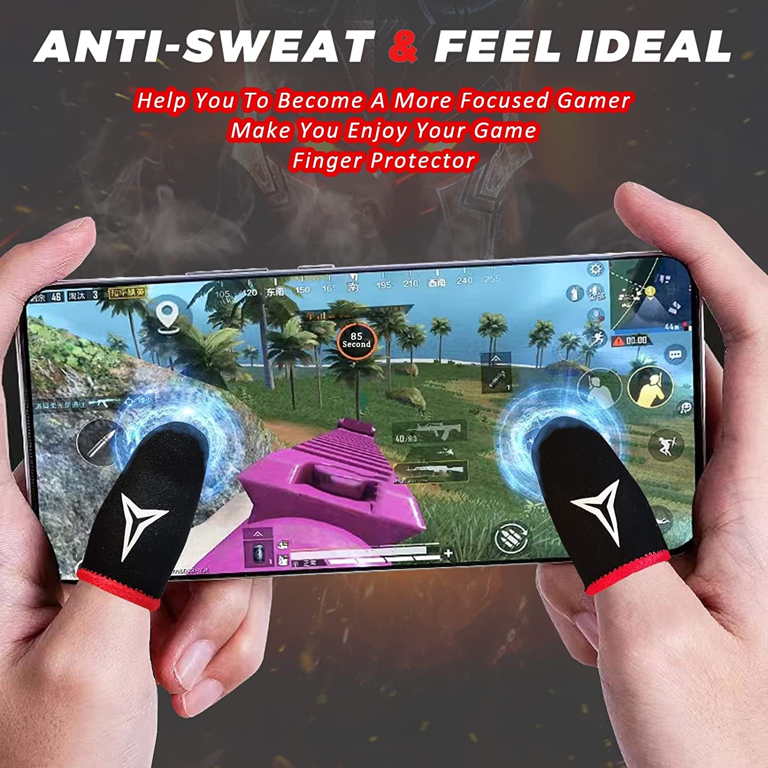 Guante 10 Para Dedos Juegos Pantalla Teléfono Celular Gaming Finger Sleeve Gamer