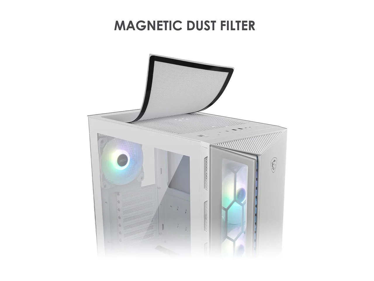 MPG GUNGNIR 110R ATX Mid Tower Computer Case, White