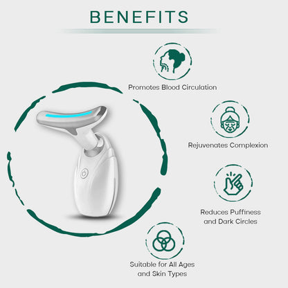 At-Home Spa Skincare Bundle – LED Face & Neck Therapy, Electric Gua Sha, Microcurrent Facial Toning Set