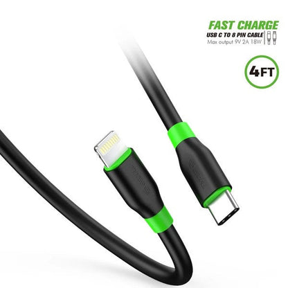 4-Foot USB-C to iPhone Cable - PD Fast Charging Solution