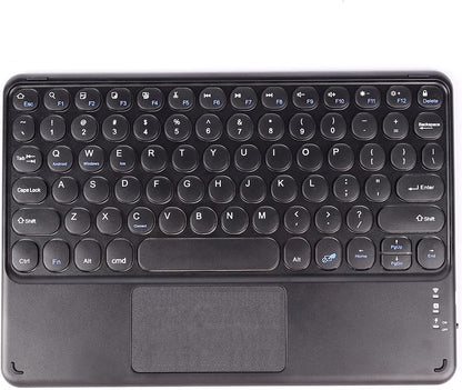 Wireless Bluetooth Keyboard with Touchpad for Ipad, Portable Mini Small Universal Rechargeable 10 Inch Ultra-Slim Wireless Keyboard for Tablet Smartphone PC Computer Laptop Windows Android Ios