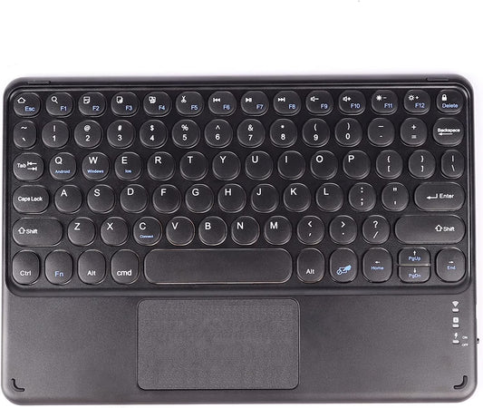 Wireless Bluetooth Keyboard with Touchpad for Ipad, Portable Mini Small Universal Rechargeable 10 Inch Ultra-Slim Wireless Keyboard for Tablet Smartphone PC Computer Laptop Windows Android Ios