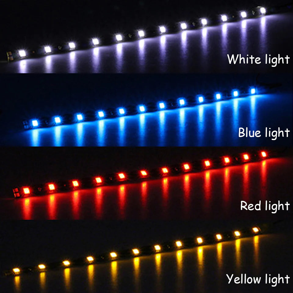 Waterproof 12"/15" 12V LED Underbody Lights: Car/Motorcycle