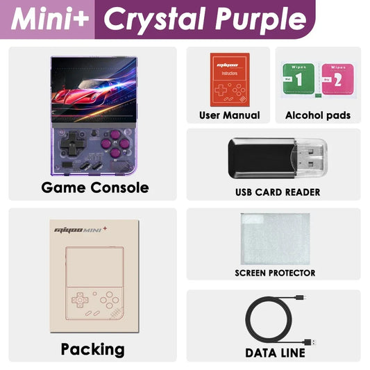 Mini plus Game Console 3.5Inch IPS Screen Retro Gaming Console 3000Mah Game Console Video Player for  Mini plus V3