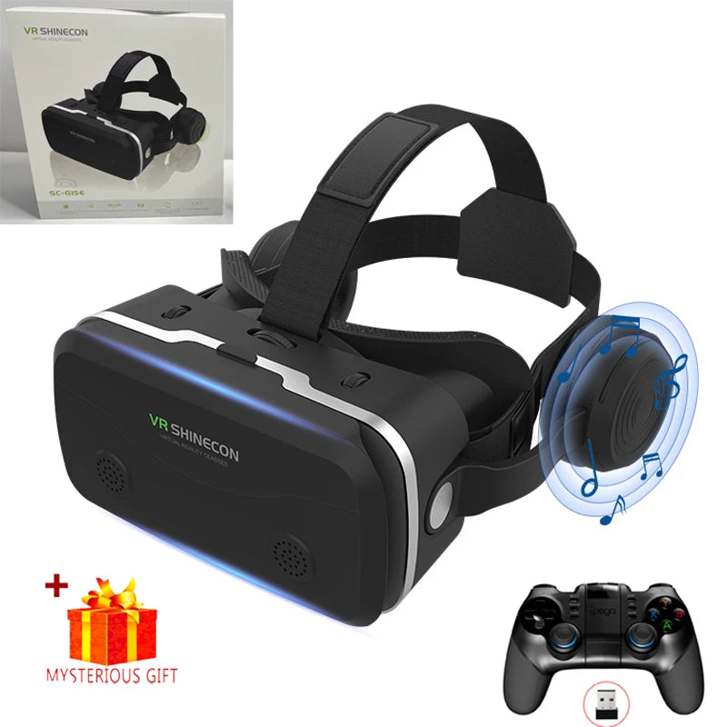 Virtual Reality VR Glasses 3D Headset Devices Viar Helmet Goggles Lenses Smart for Smartphones Phone Mobile Realidade Headphone