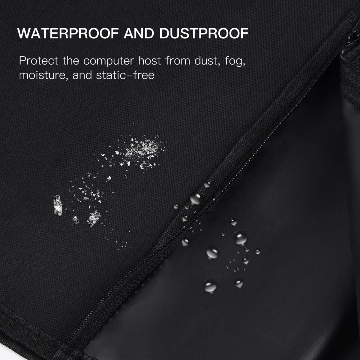 Computer CPU Dust Cover, Waterproof Desktop PC Mid-Tower Computer Host Dustproof