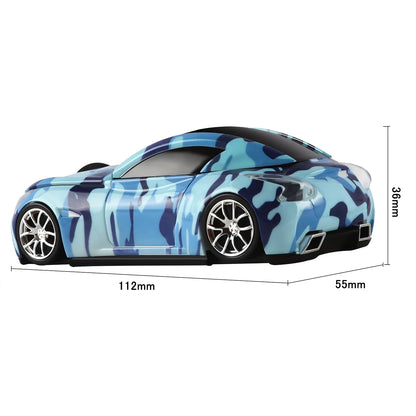 Wireless Mouse, 2.4Ghz Car Shape Mouse, Optical Cordless Mice with USB Receiver for PC Laptop Computer, Gray