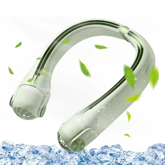 Neck Fan, Portable Wearable Personal Fan, Hands-Free Bladeless Fan, Green