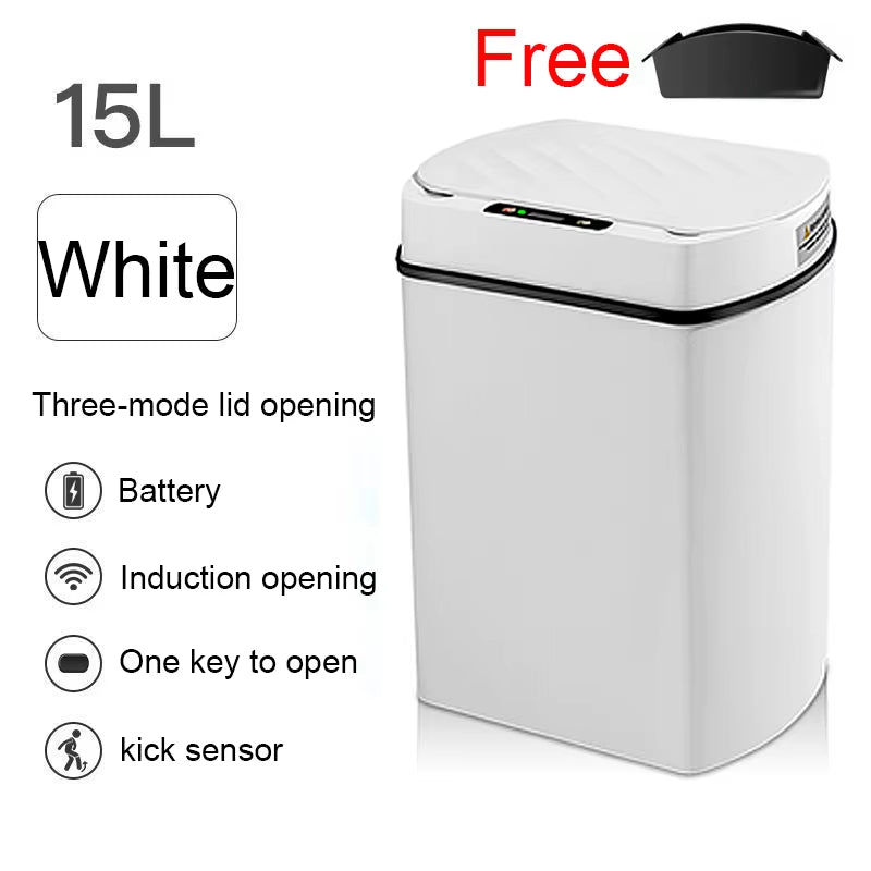 Smart Trash Can for Kitchen House Smart Home Dustbin Wastebasket Bathroom Automatic Sensor Trash Can Garbage Bin Cleaning Tools