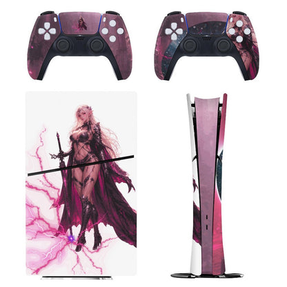 Console Skin Kit – Starborn Fury – Compatible with PS5 Slim Digital Edition
