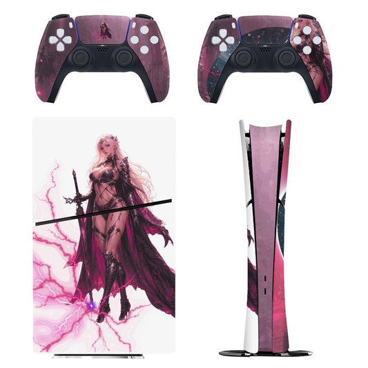 Console Skin Kit – Starborn Fury – Compatible with PS5 Slim Digital Edition