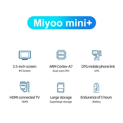 Mini plus Game Console 3.5Inch IPS Screen Retro Gaming Console 3000Mah Game Console Video Player for  Mini plus V3