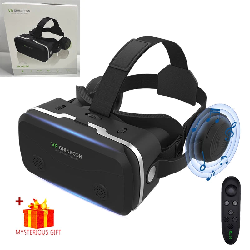 Virtual Reality VR Glasses 3D Headset Devices Viar Helmet Goggles Lenses Smart for Smartphones Phone Mobile Realidade Headphone