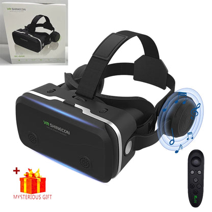 Virtual Reality VR Glasses 3D Headset Devices Viar Helmet Goggles Lenses Smart for Smartphones Phone Mobile Realidade Headphone