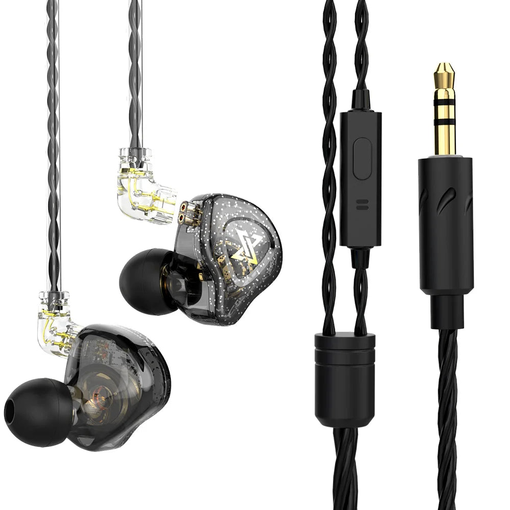 Original QKZ AK6 Copper Driver Hifi Wired Earphone 3.5MM Race Sport Headphone Bass Stereo Headset Music Earbuds in Ear with Mic