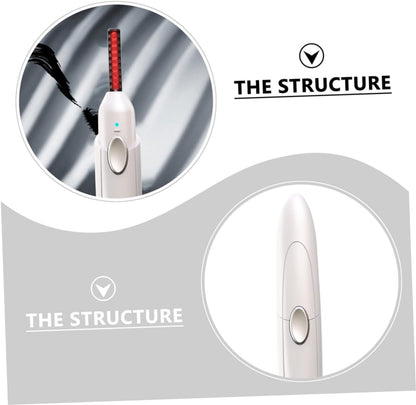 1Set USB Charging Electric Eyelash Curler Portable Eyelash Curling Clip for Home Makeup Convenient Temperature Control Natural Curling Effect