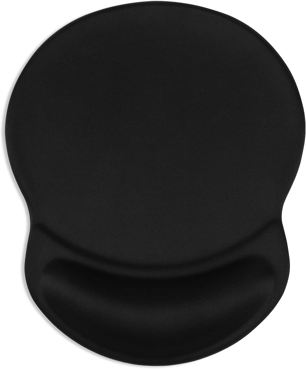 Ergonomic Mouse Pad with Gel Wrist Rest Support Gaming Small Wrist Rest Smooth Surface Non-Slip PU Base Comfortable Office Supplies Pain Relief, 8.7 X 7.2 Inches, Black