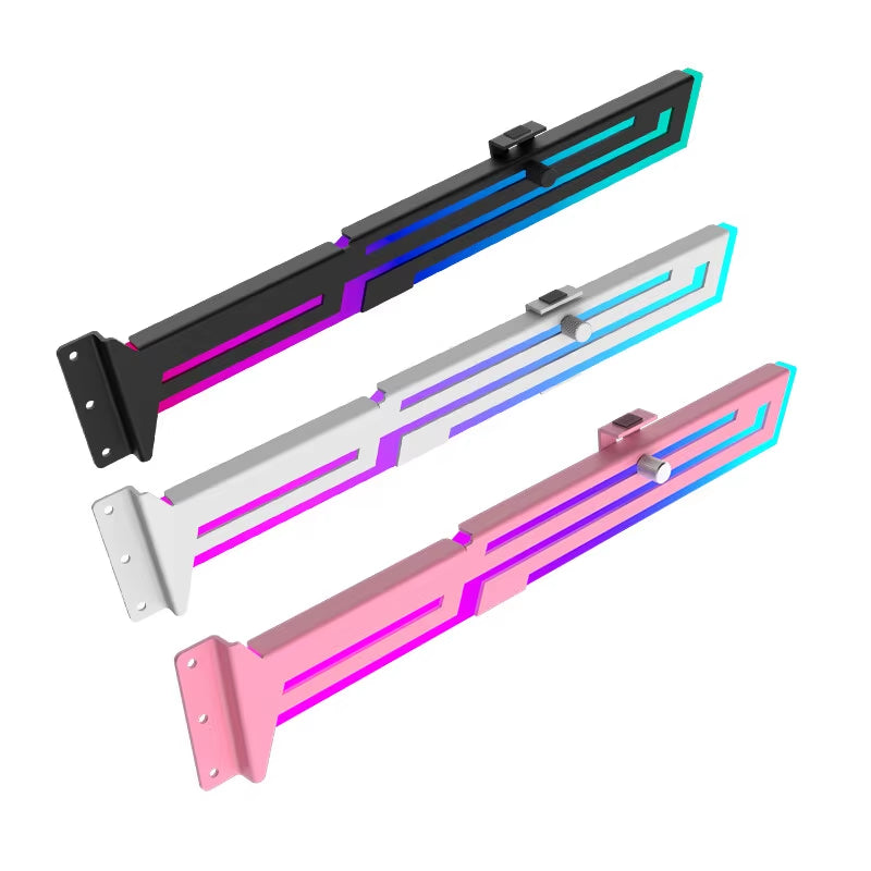 UPSIRNE ARGB 5V 3PIN Graphics Card Bracket Adjustable Height ARGB AURA SYNC Computer Graphics Card VGA Bracket