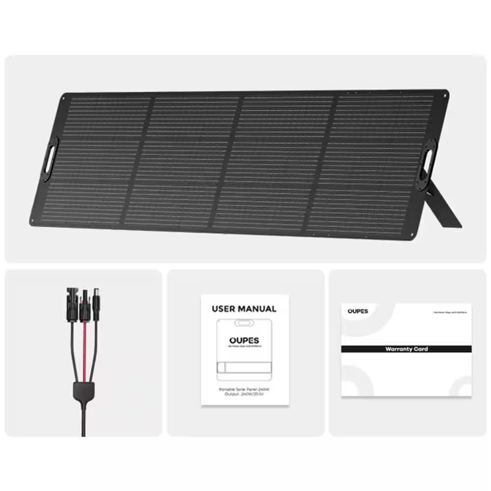 240-Watt Monocrystalline Silicon Solar Panel with 20-Volt Systems