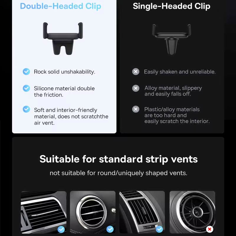 Baseus Car Phone Holder for  Mobile Phone Holder Stand Car Phone Stand for Car Air Outlet Mount Car Cell Phone Support