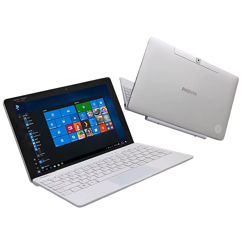 Portable 10.1'' 2-In-1 Laptop 2GB DDR RAM 32GB ROM 64Bit Windows 10 Z8350 Quad Core Tablet with Detachable Keyboard 1280X800Ips