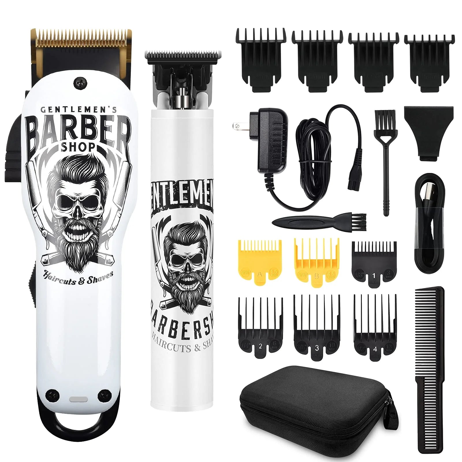 Hair Clippers & Trimmer T-Blade Cordless Hair Haircut Kist Sets, Hair Haircut with Ceramic Blade Rechargeable 2000Mah/1200Mah